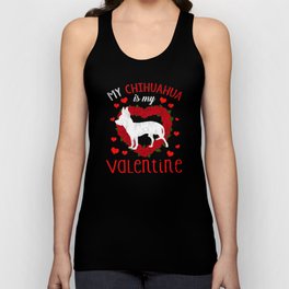 Dog Animal Hearts Day Chihuahua My Valentines Day Unisex Tank Top