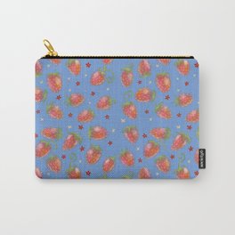 Strawberry Blue Carry-All Pouch