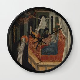 Giovanni di Paolo - Saint Catherine of Siena Beseeching Christ to Resuscitate Her Mother Wall Clock