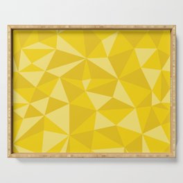 Yellow Triangle Pattern Serving Tray