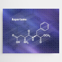 Aspartame artificial sweetener, Structural chemical formula Jigsaw Puzzle