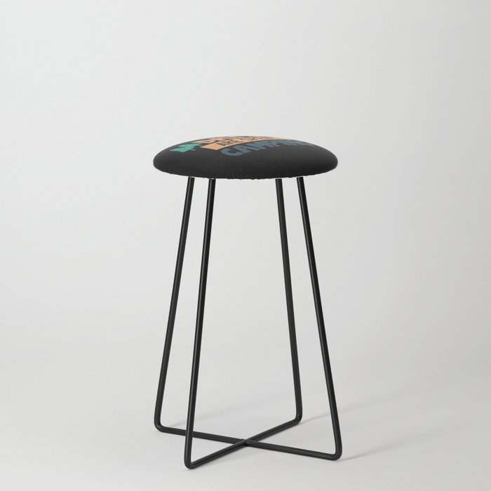 Best Days Are Spent Camping Counter Stool