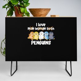 Aroace Flag Pride Lgbtq Cute Penguin Credenza