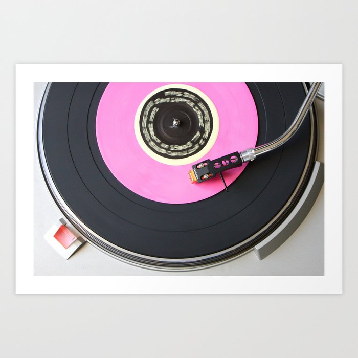 Pink Vinyl Record Art Print