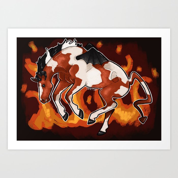 Devil Horse Art Print