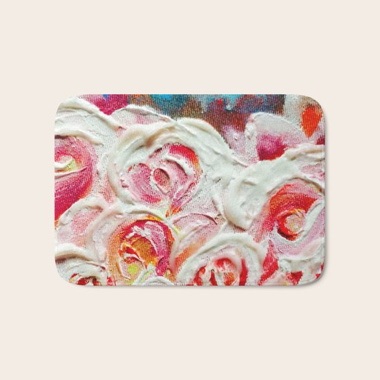Roses on Fire Bath Mat
