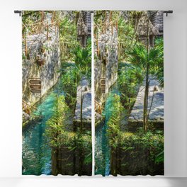 Mexico Photography - Cool Park With Clear Water Blackout Curtain