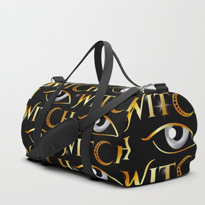 New World Order golden witch eyes with crescent moon	 Duffle Bag