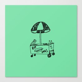 hot dog stand Canvas Print
