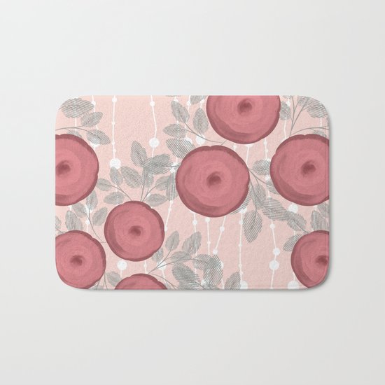 Abstract, floral pattern . Bath Mat