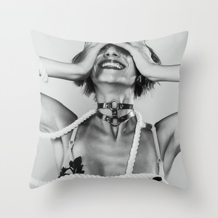 Behind the Madness Throw Pillow