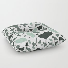 Terrazzo Pattern Sage Green Floor Pillow