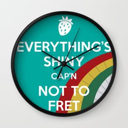 Everything's Shiny Cap'n! (Parasol) - Kaylee Wall Clock | Illustration, Pop Art, Graphic Design 