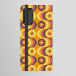 Retro 70s Pattern on Yellow Android Wallet Case