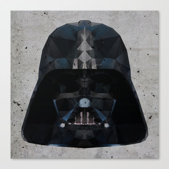 darth vader low poly Canvas Print