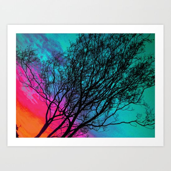 Behind The ol' Crape Myrtle Art Print