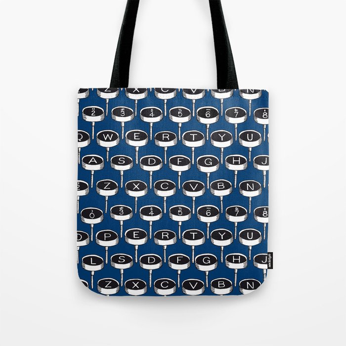 Infinite Typewriter_Blue Tote Bag