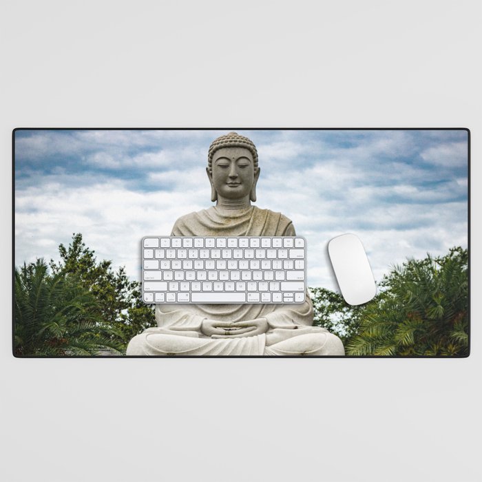 Budding Buddha Statue Buddist Temple Florida Desk Mat