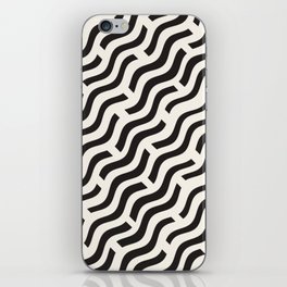 Black and White Wave Pattern iPhone Skin