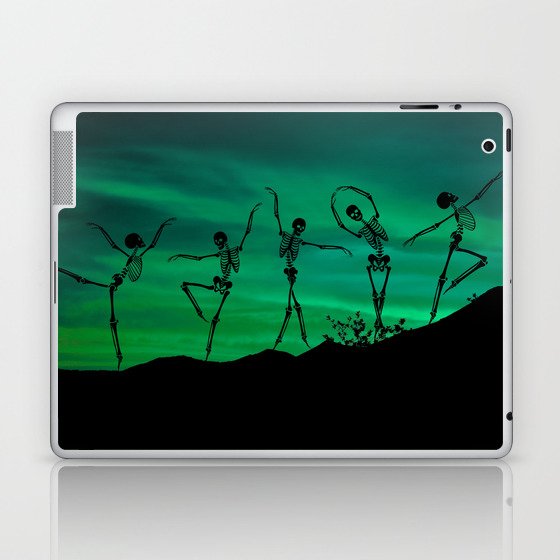 Skeletons dancing on top of a hill in oblivion Laptop & iPad Skin