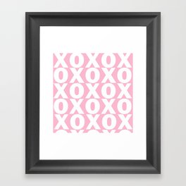 XOXO - Light Pink Pattern Framed Art Print