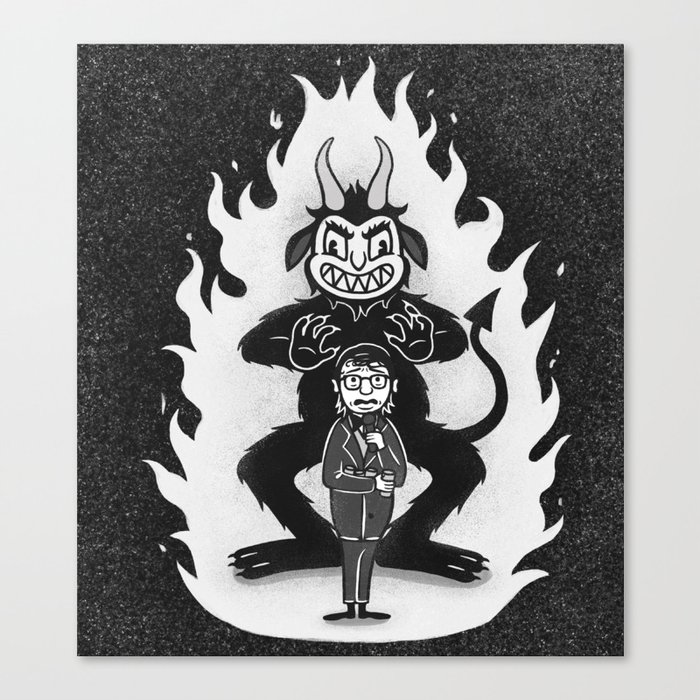 Neil Hamburger and the devil Canvas Print