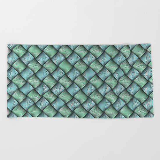 Patchwork Moire Silk Beach Towel