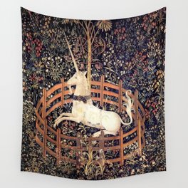 The Unicorn in Captivity Wall Tapestry