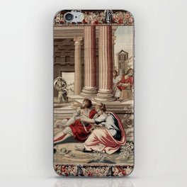 Antique 17th Century 'Mars at the Palace of Vulcan' English Tapestry iPhone Skin