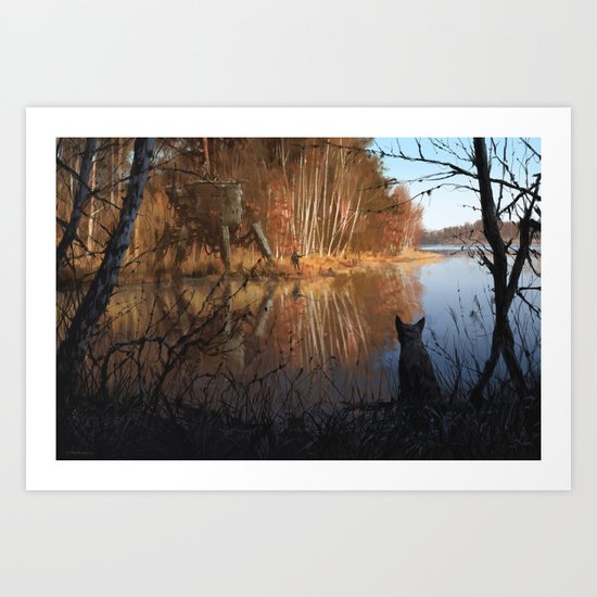 1920 - on the shore Art Print