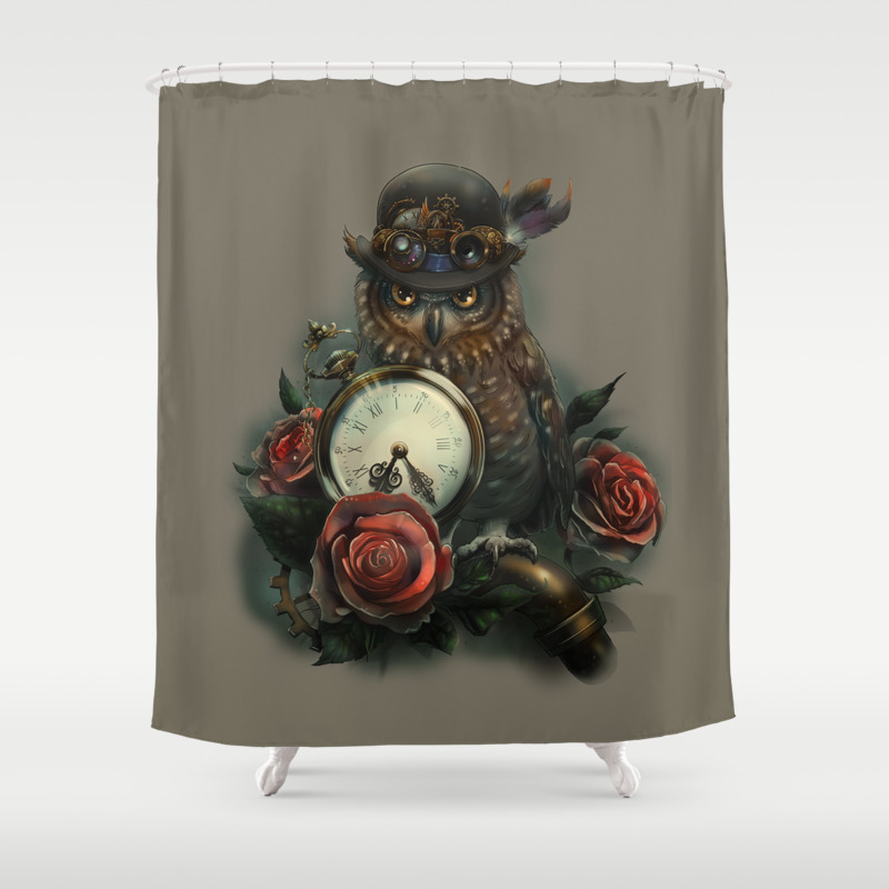 Sir Owl Steampunk Shower Curtain By Pakowacz Society6 Choose your favorite steampunk shower curtains from thousands of available designs. society6