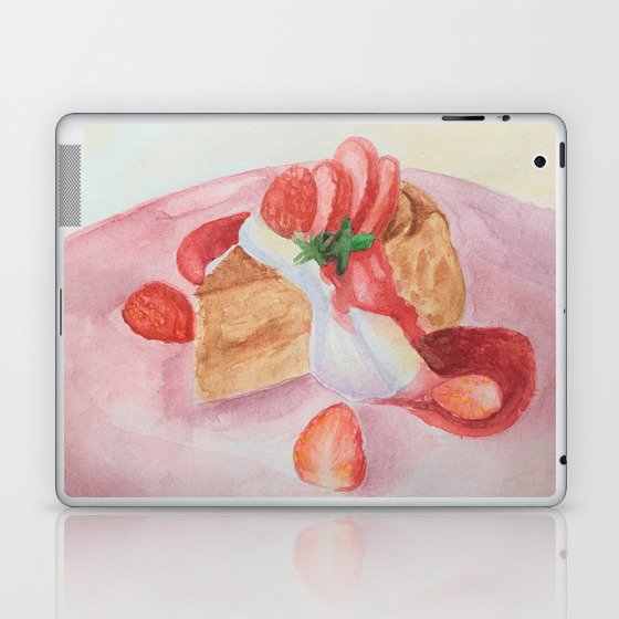 Сake with strawberries and cream Laptop & iPad Skin