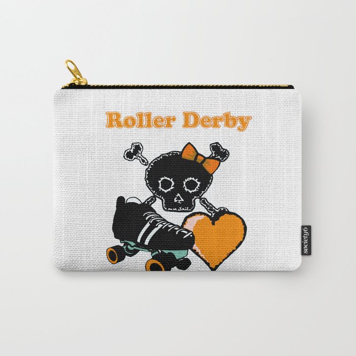 Roller Derby Heart (Orange) Carry-All Pouch