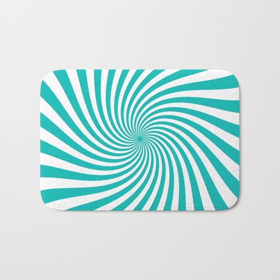 Swirl (Tiffany Blue/White) Bath Mat