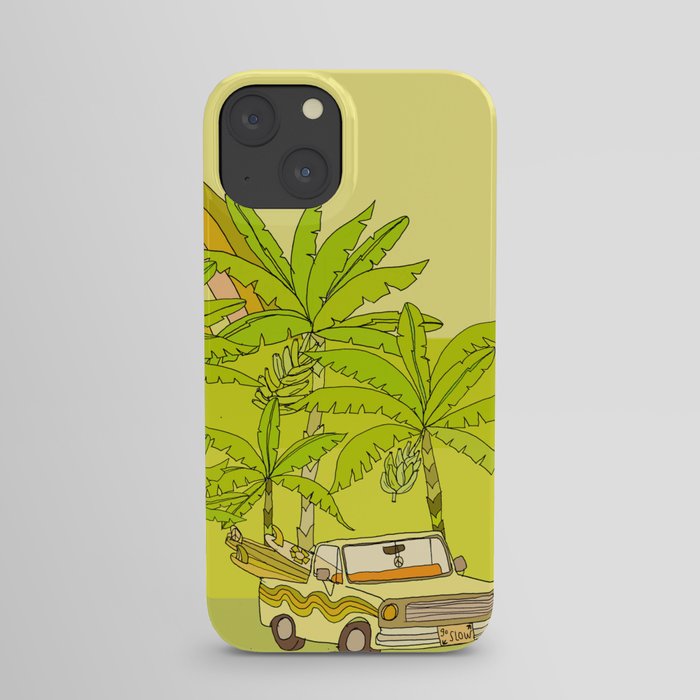 a frame simple living // banana pancakes // retro surf art by surfy birdy iPhone Case