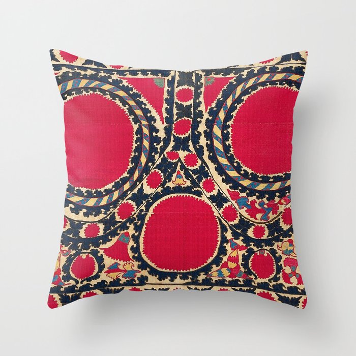 Tashkent Uzbekistan Central Asian Suzani Embroidery Print Throw