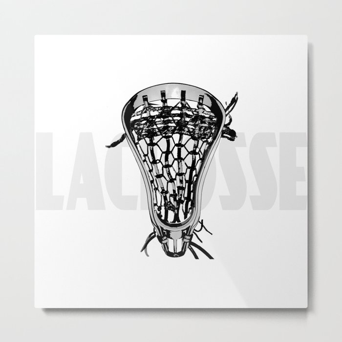 Lacrosse Negative Metal Print