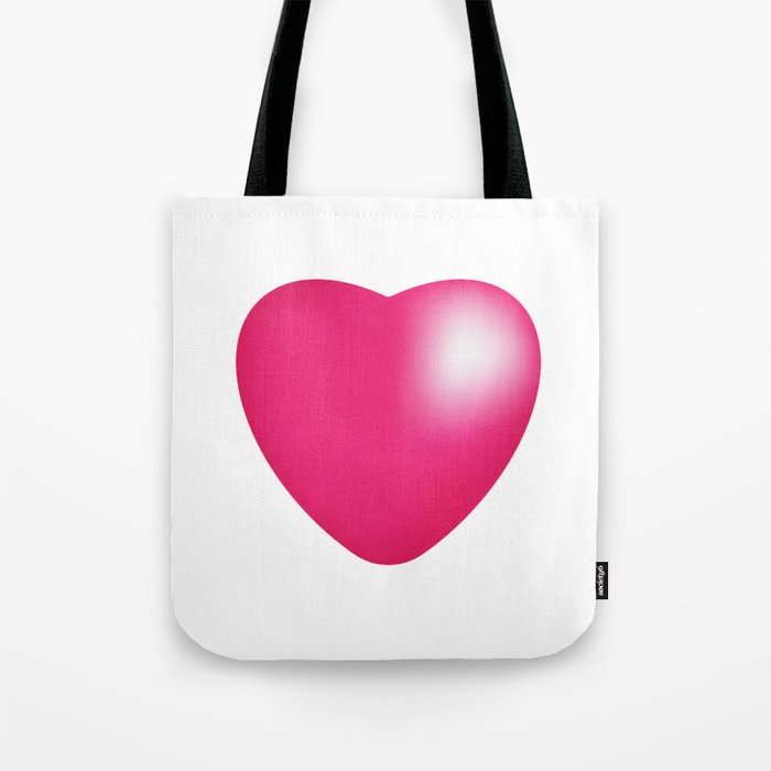 pink heart 3d Tote Bag