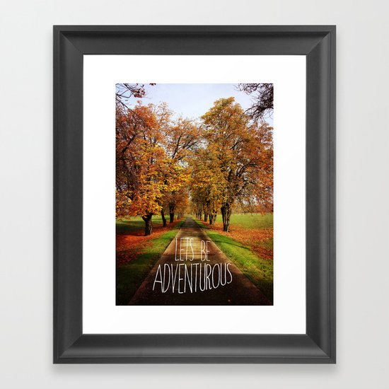 let's be adventurous Framed Art Print
