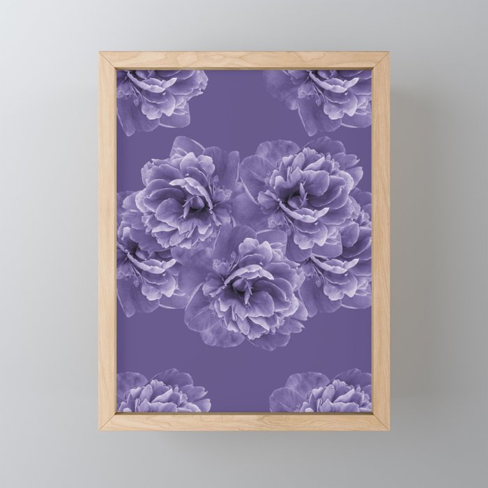 Ultra Violet Peony Flower Bouquet #1 #floral #decor #art #society6 Framed Mini Art Print