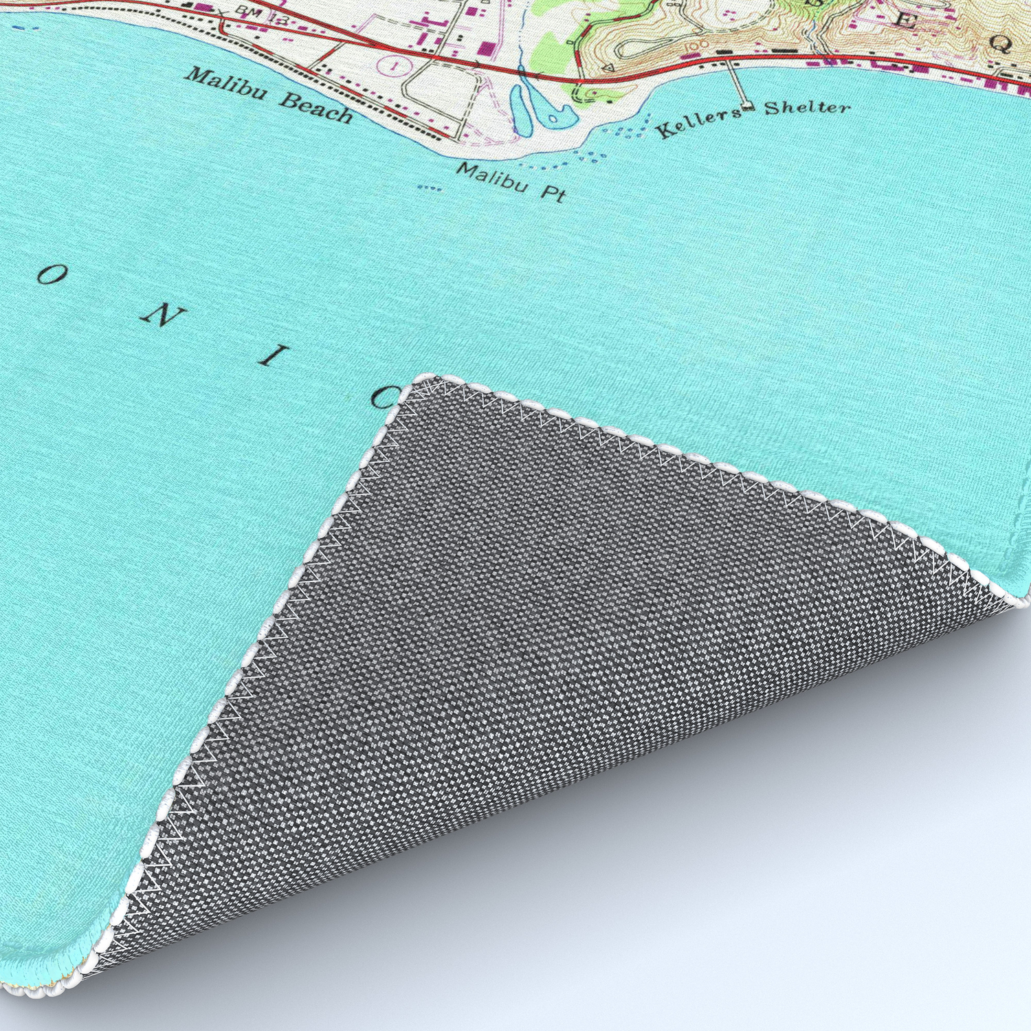 Vintage Map Of Malibu California 1950 Rug By Bravuramedia Society6