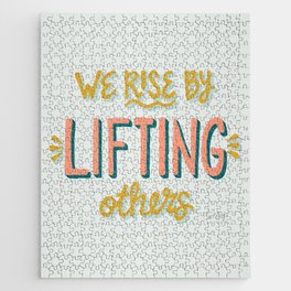 We Rise By Lifting Others – Marigold & Blush Jigsaw Puzzle
