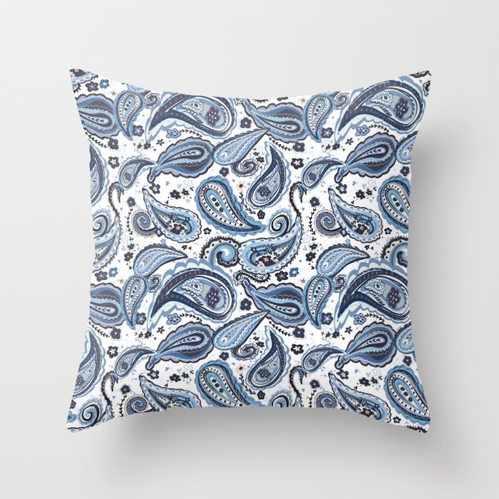 Blue paisley pillows 2025