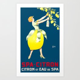 Vintage  Advertising Poster - Geo Spa Citron, 1925 Art Print