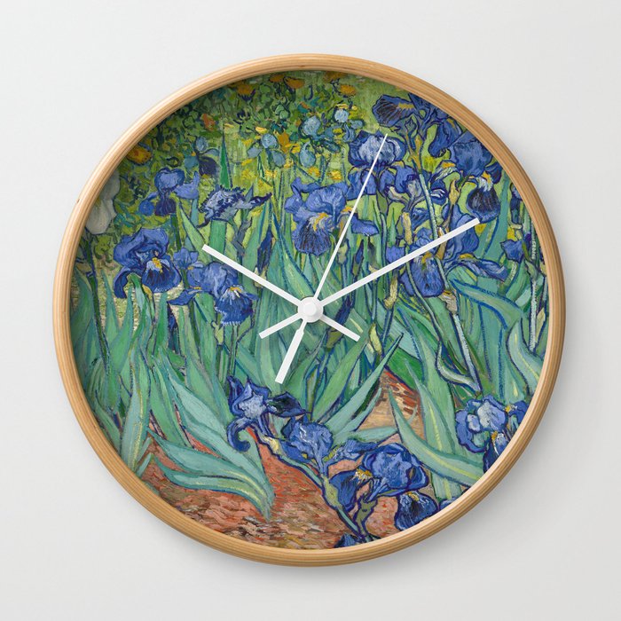 Irises, Van Gogh Wall Clock