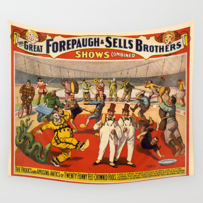Vintage poster - Circus Advertisement Wall Tapestry