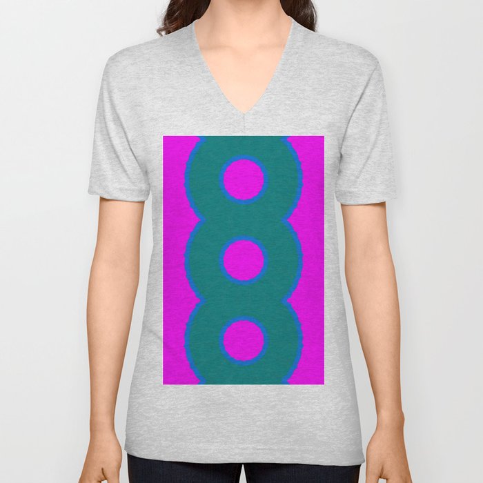 Fractodome Fractal Pattern 4545 V Neck T Shirt
