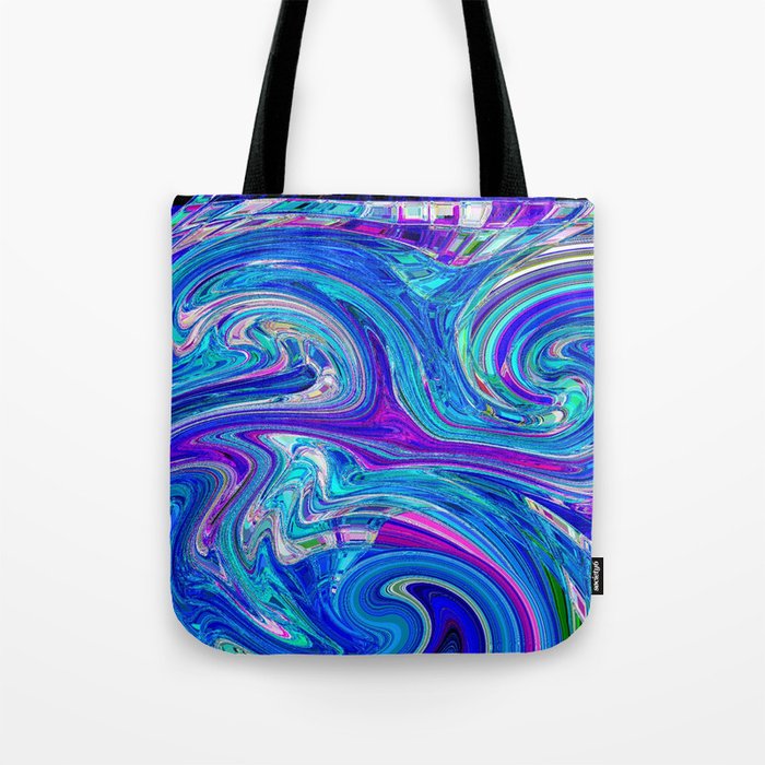 Lavander Paint Swirl Tote Bag