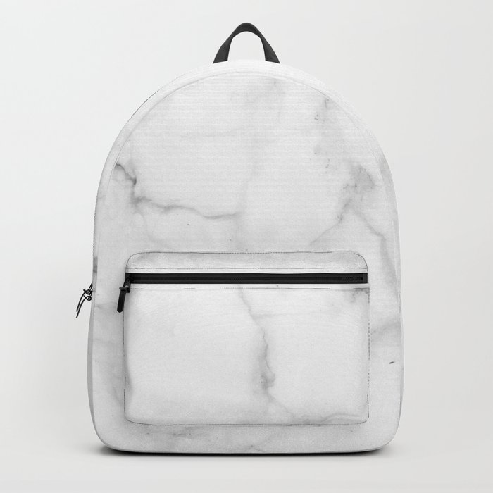 Pure Solid White Marble Stone All Over Backpack By 5mmpaper Society6 Pure Solid White Marble Stone All Over Backpack