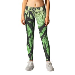 RAINFOREST SOULS SHAPED BY MOSS Leggings | Color, Rainforest, Bigleafmaple, Nature, Moss, Abstract, Green, Pacificnorthwest, Trees, Digital 